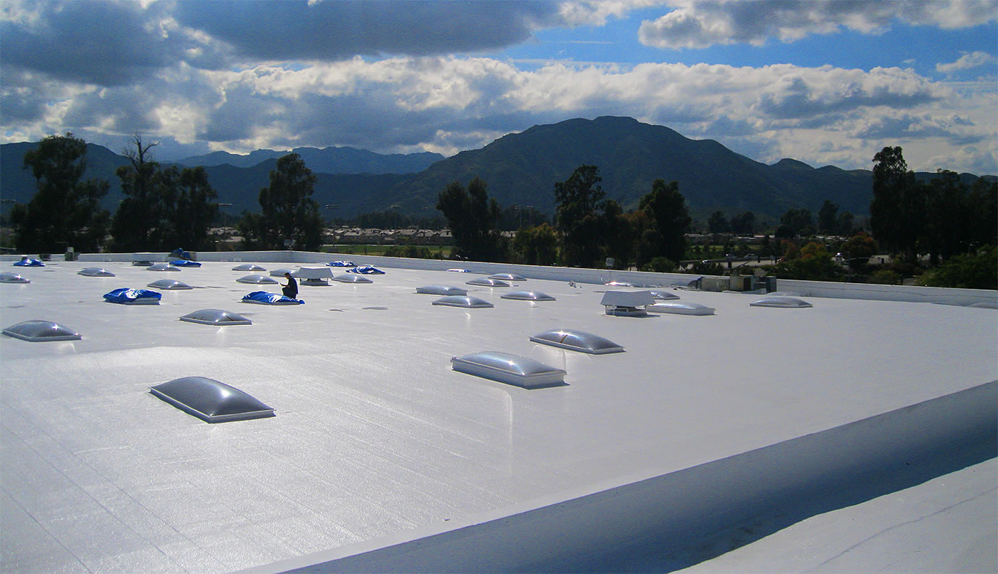white industrial roof