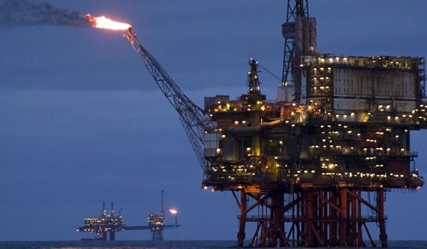 north sea rig corroded