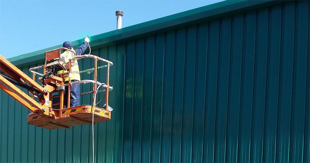 Cladding Coating at Darland Sports Centre in Wrexham