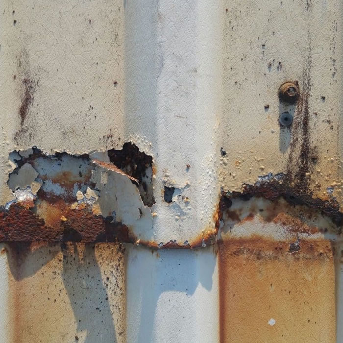 severe cut edge corrosion paint delamination substrate failure