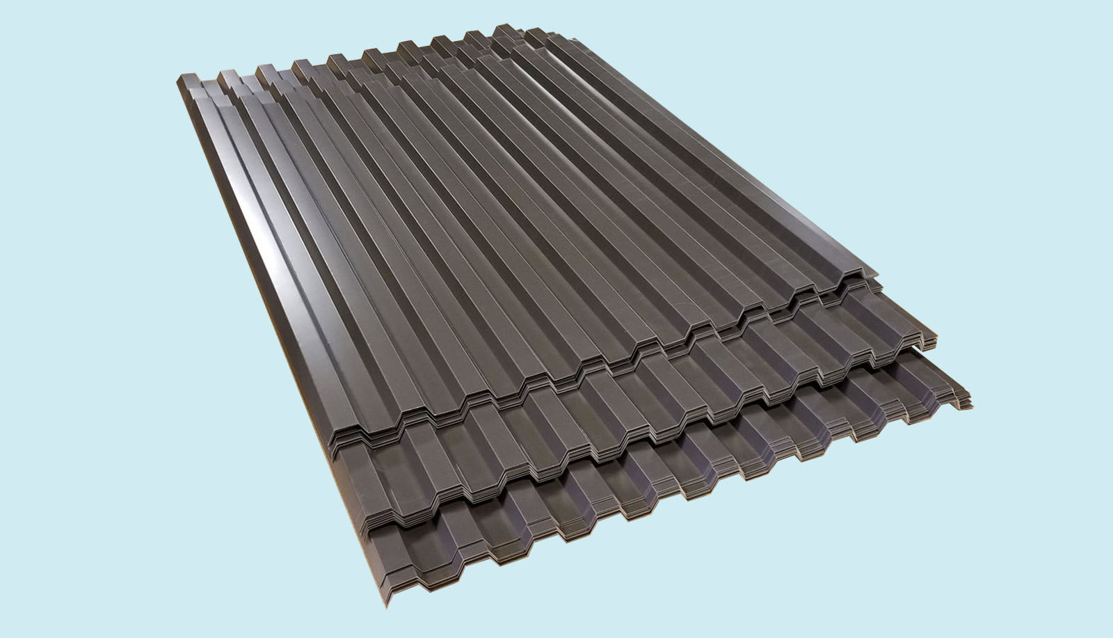 corrugated steel roof sheets stacked