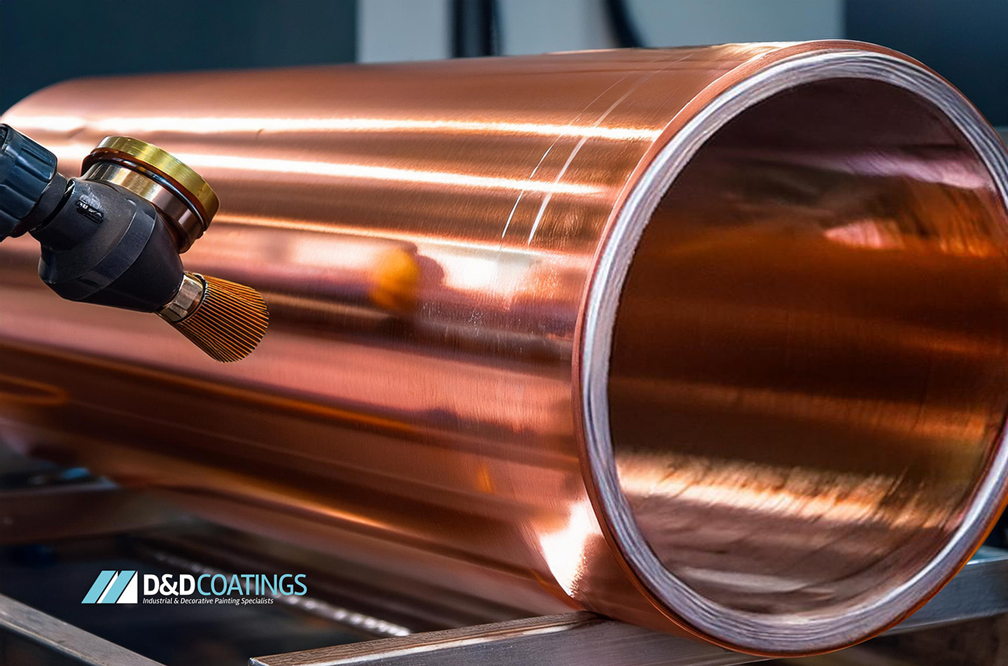 copper shielded chill roll being coated protective nanodiamond layer