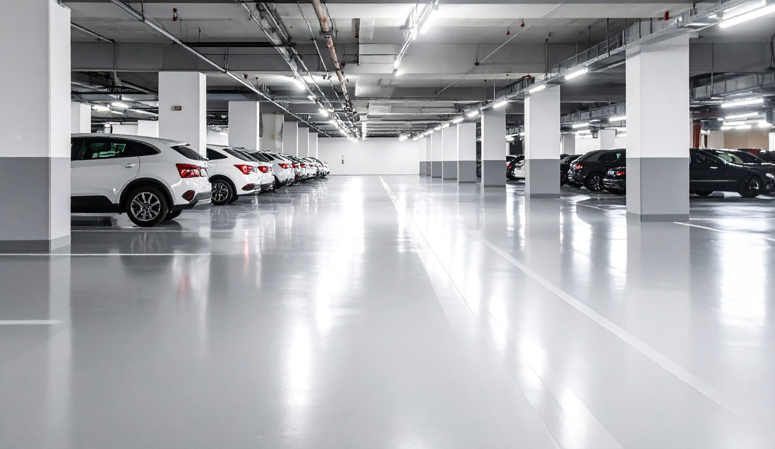 car park painted epoxy resin flooring