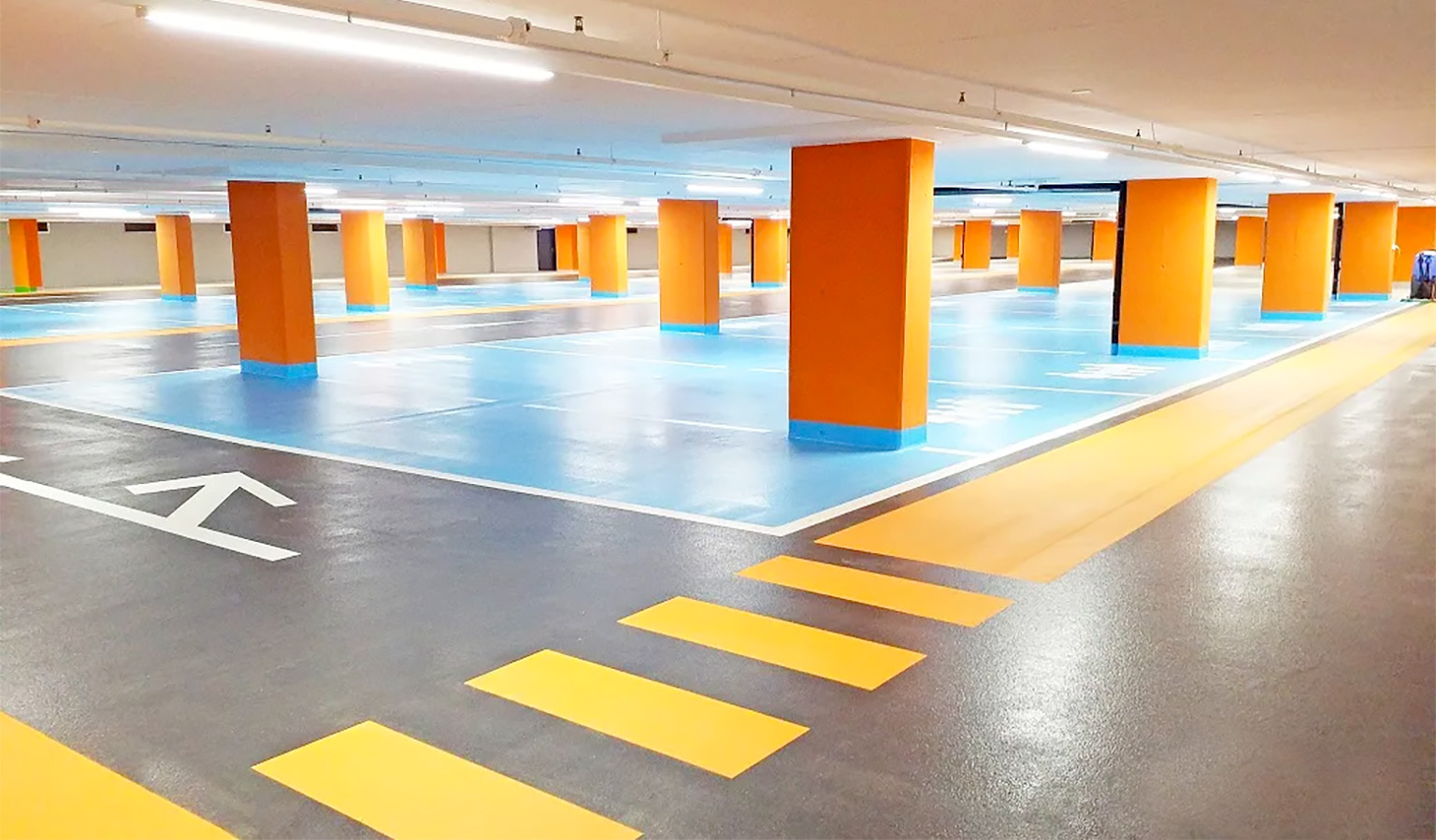 epoxy resin flooring car park
