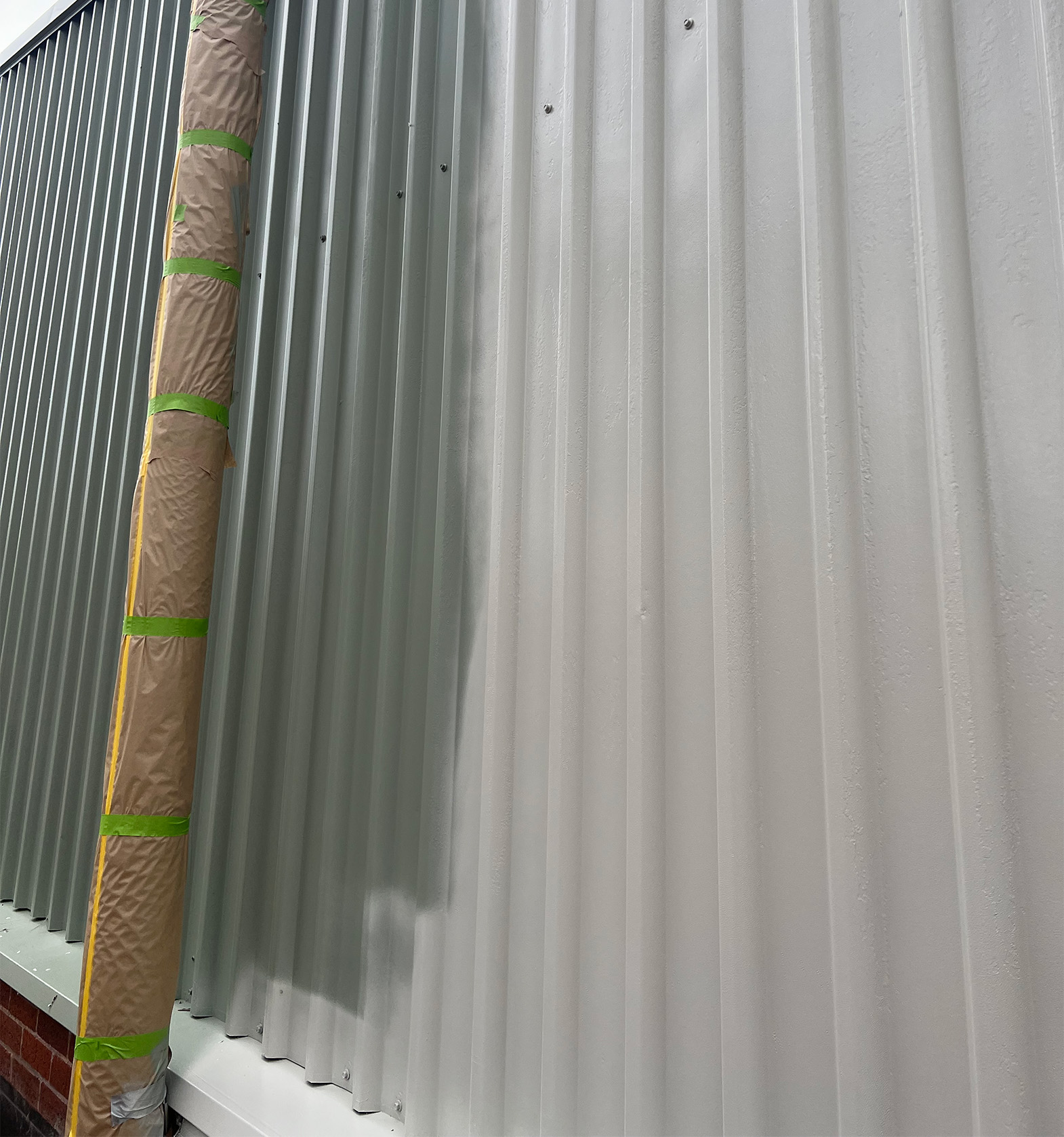 Cladding Coating Pre-Contract Survey and Planning masking drain pipes