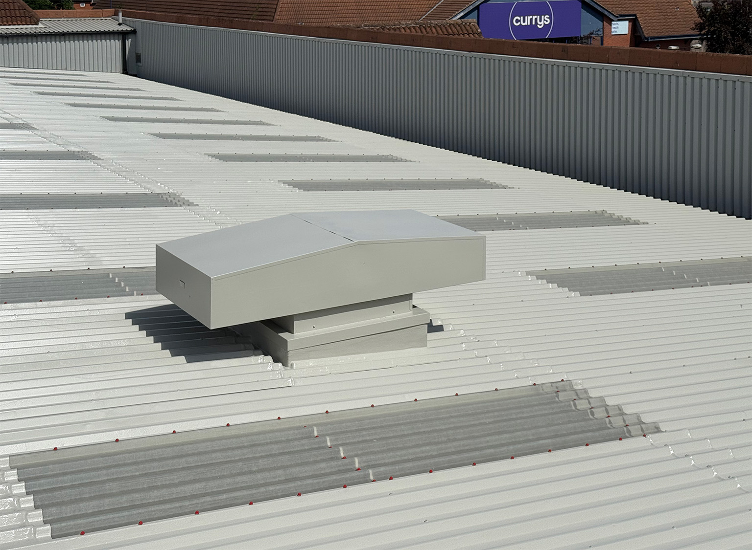 Full Roof Coating Gutter Refurbishment Cut Edge Treatment Retail Unit Nottingham