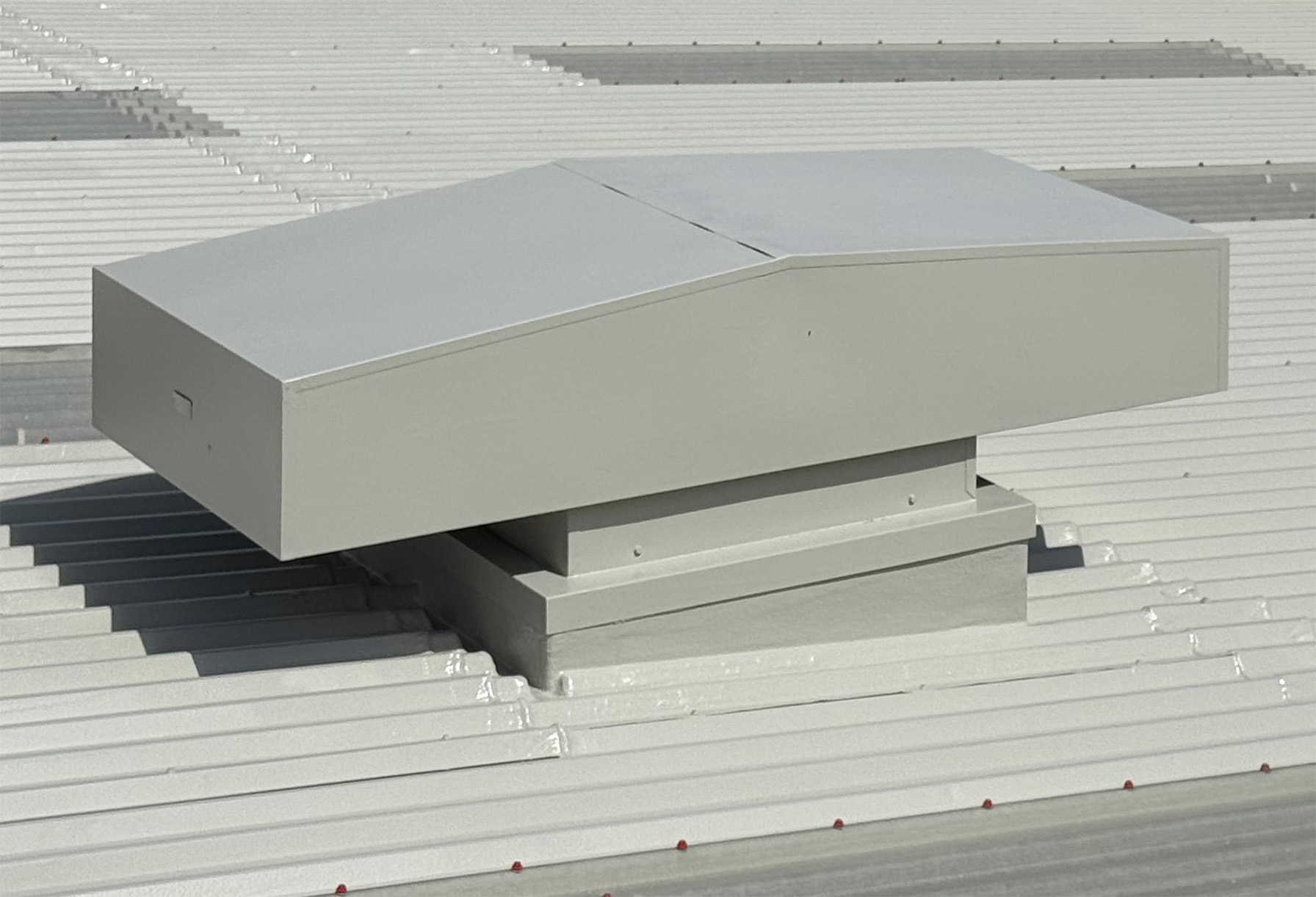 Roof exhaust terminal freshly painted