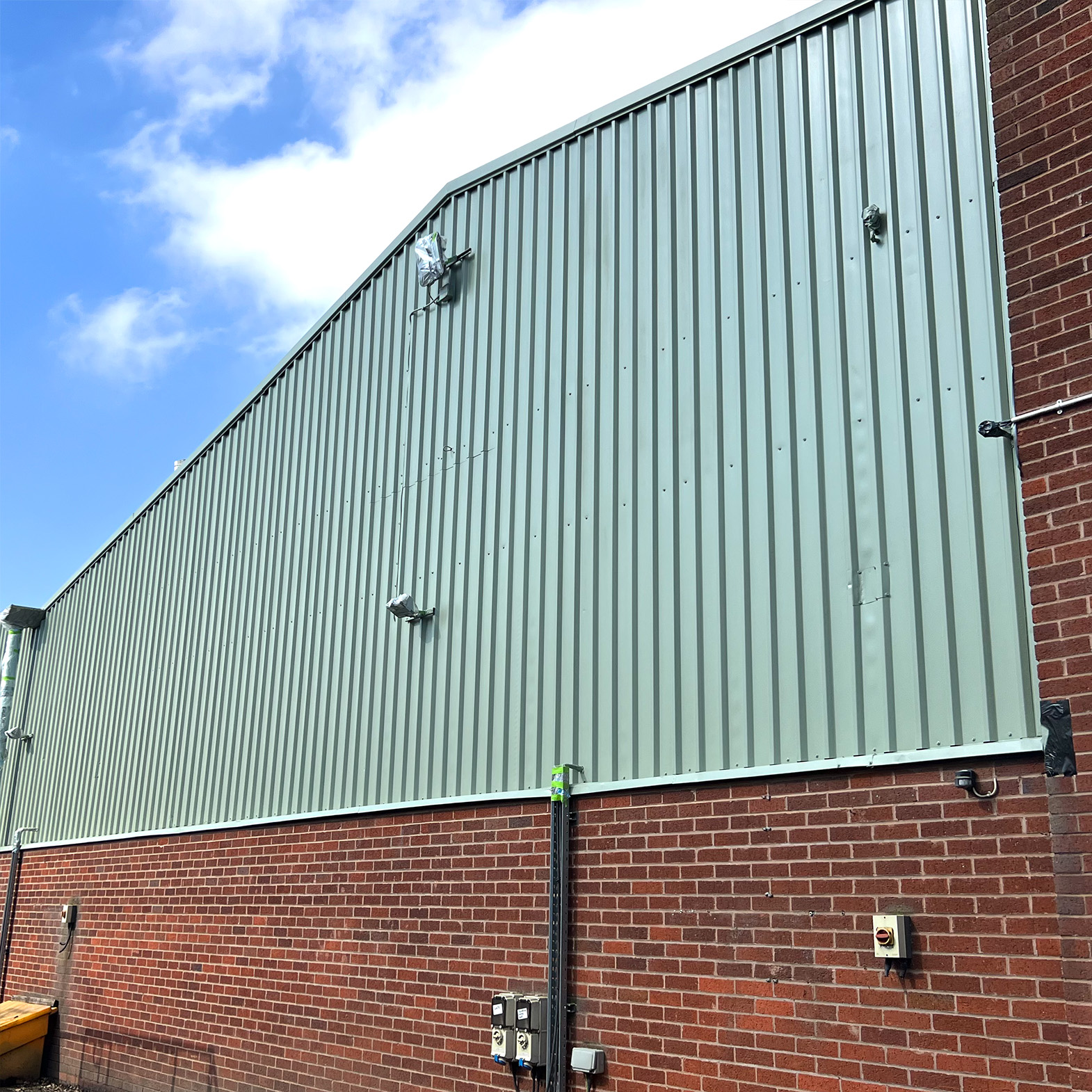after cladding coating steel gable