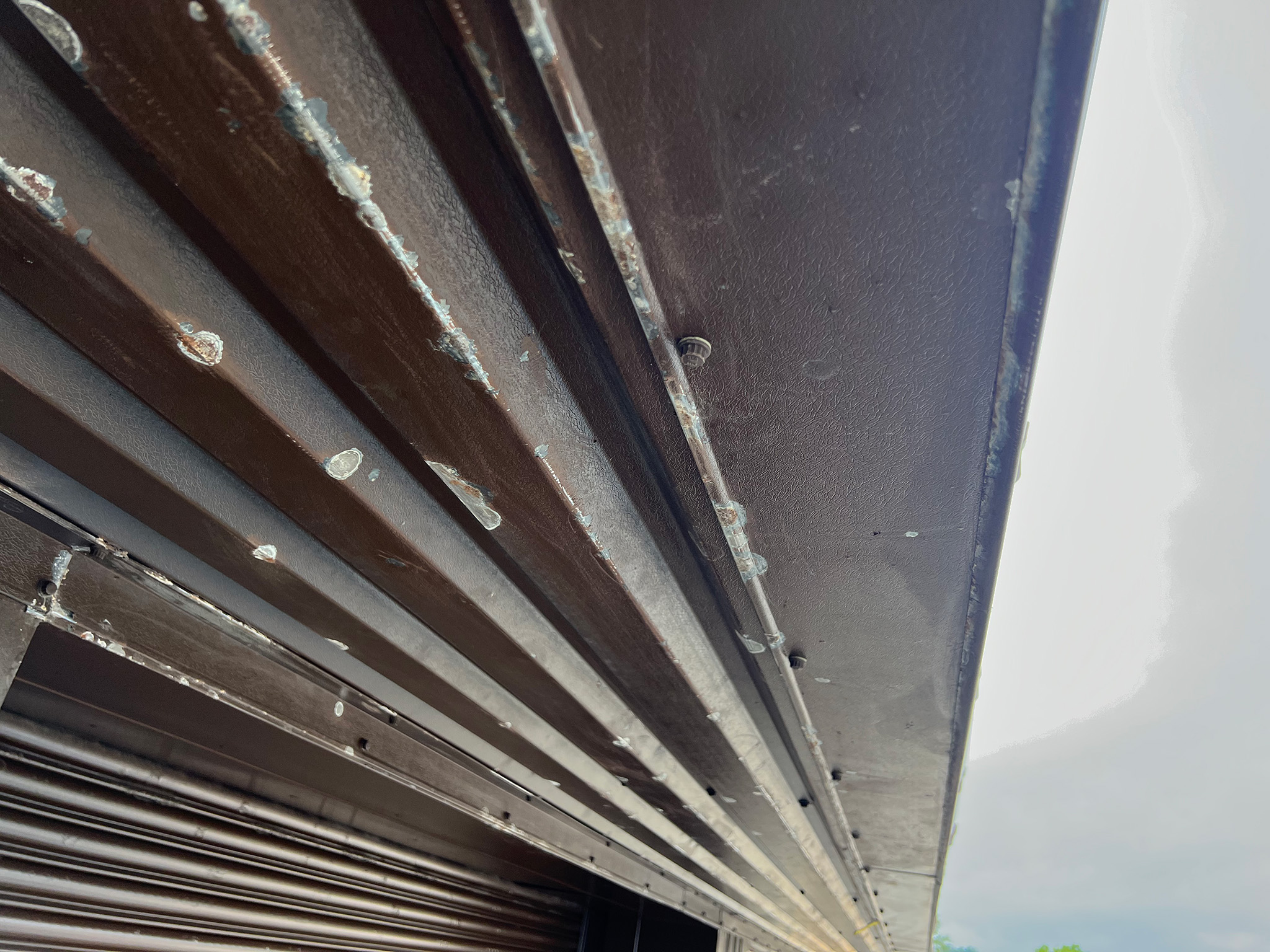 Completed sanding preparation on soffit trims ready for primer coatings