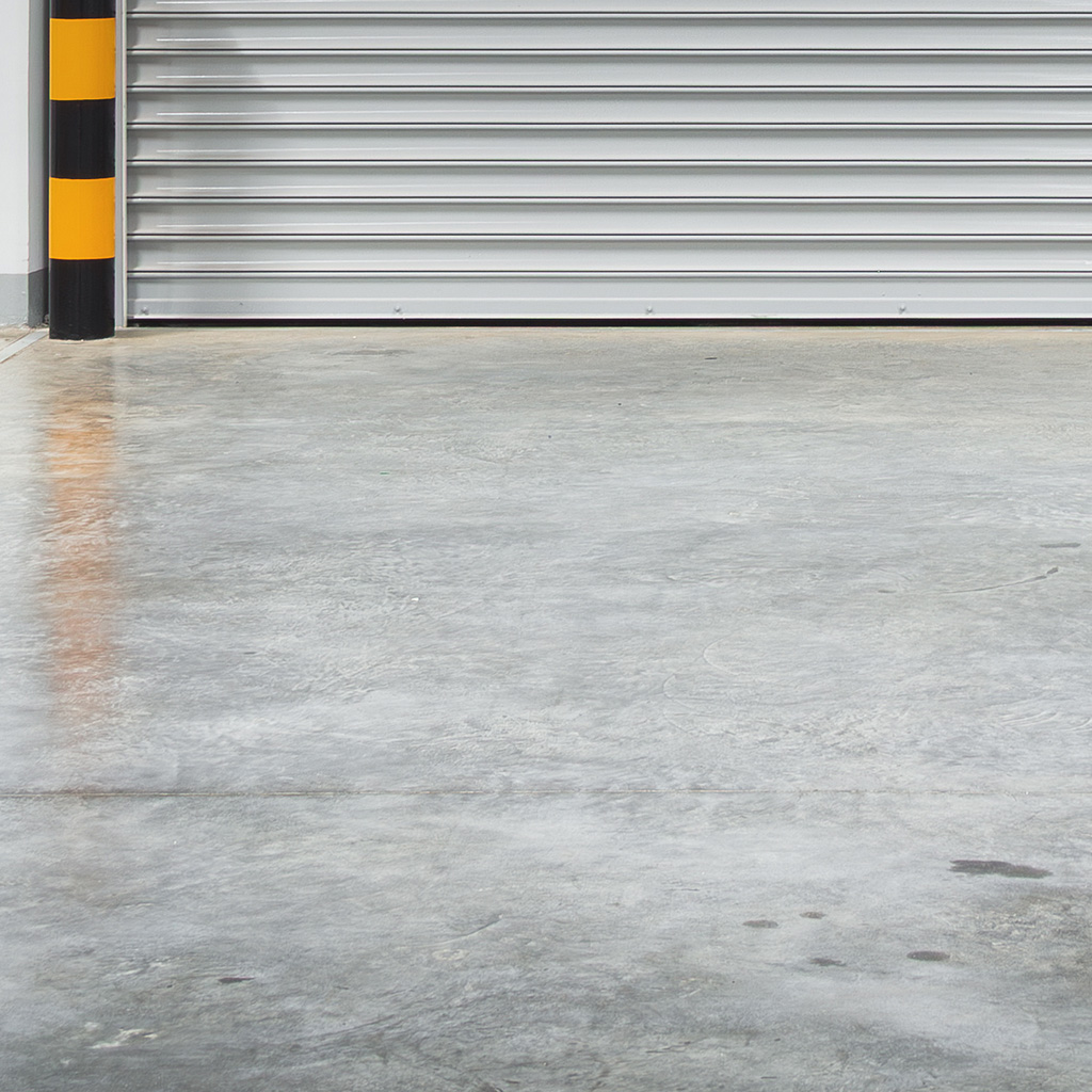 newly poured concrete floor high volume water