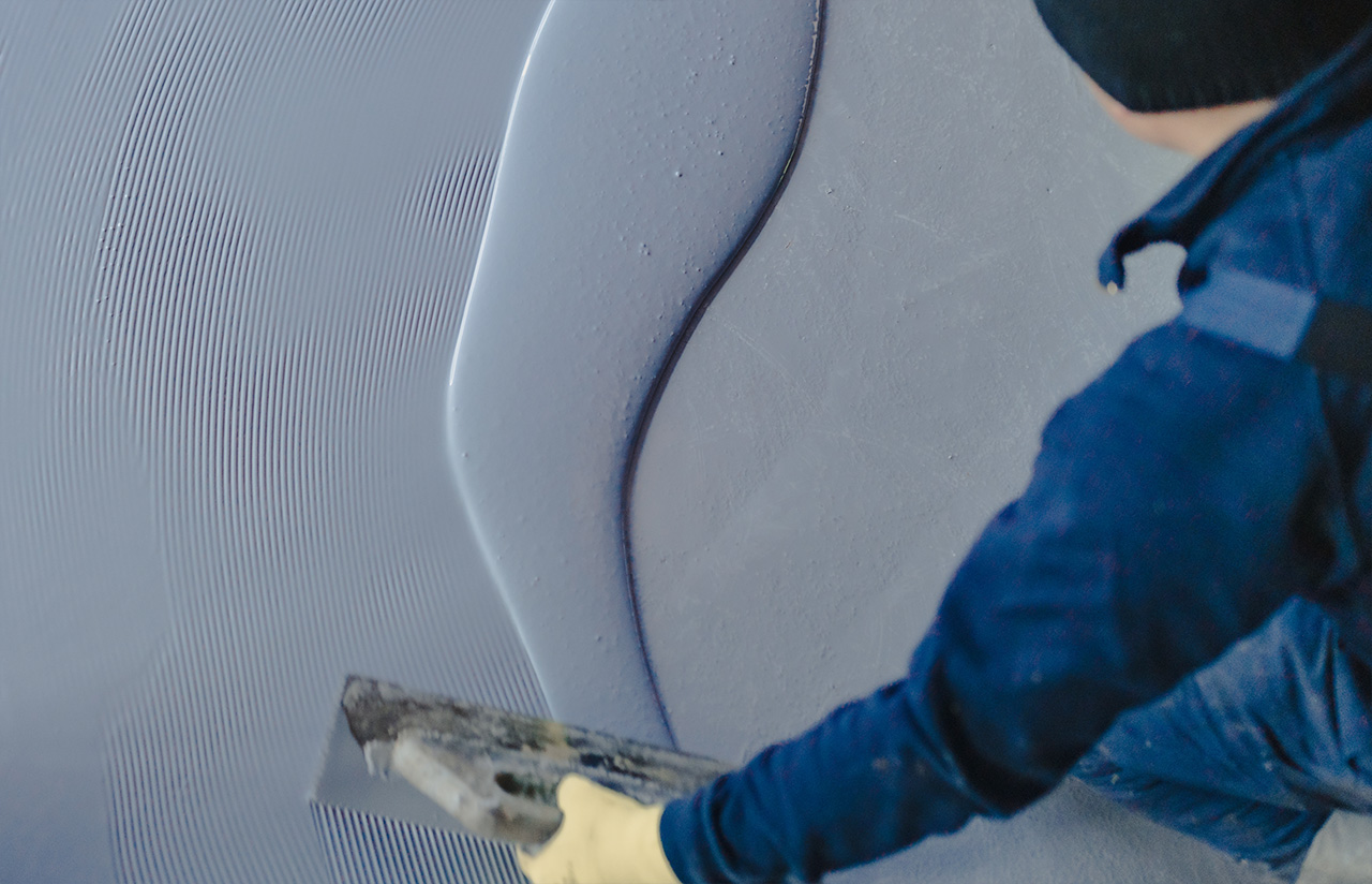 temafloor epoxy floor paint application large floors